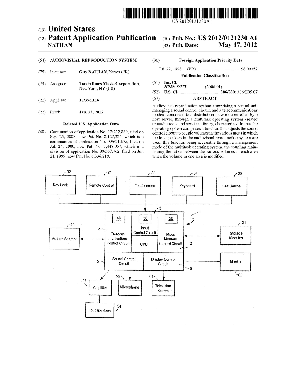 AUDIOVISUAL REPRODUCTION SYSTEM - diagram, schematic, and image 01