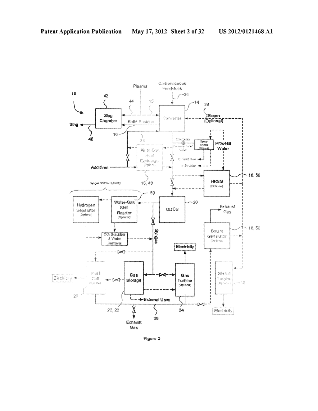 System For The Conversion Of Carbonaceous Feedstocks To A Gas Of A     Specified Composition - diagram, schematic, and image 03