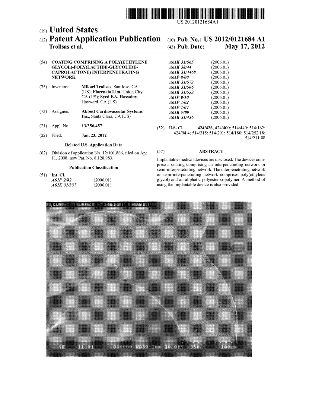  Coating Comprising A Poly(Ethylene     Glycol)-Poly(Lactide-Glycolide-Caprolactone) Interpenetrating Network - diagram, schematic, and image 01