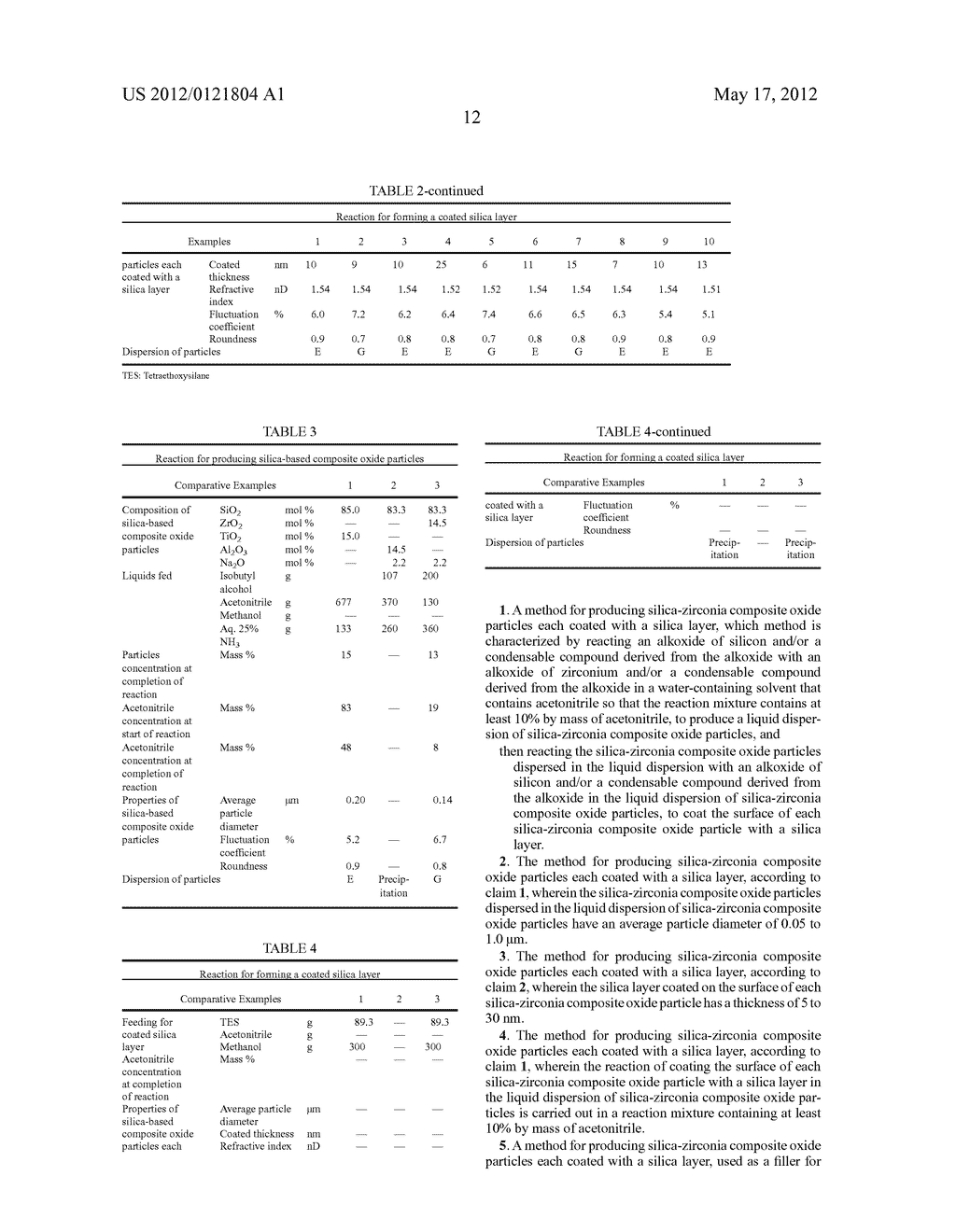 METHOD FOR PRODUCING SILICA-ZIRCONIA COMPOSITE PARTICLES EACH COATED WITH     SILICA LAYER - diagram, schematic, and image 13