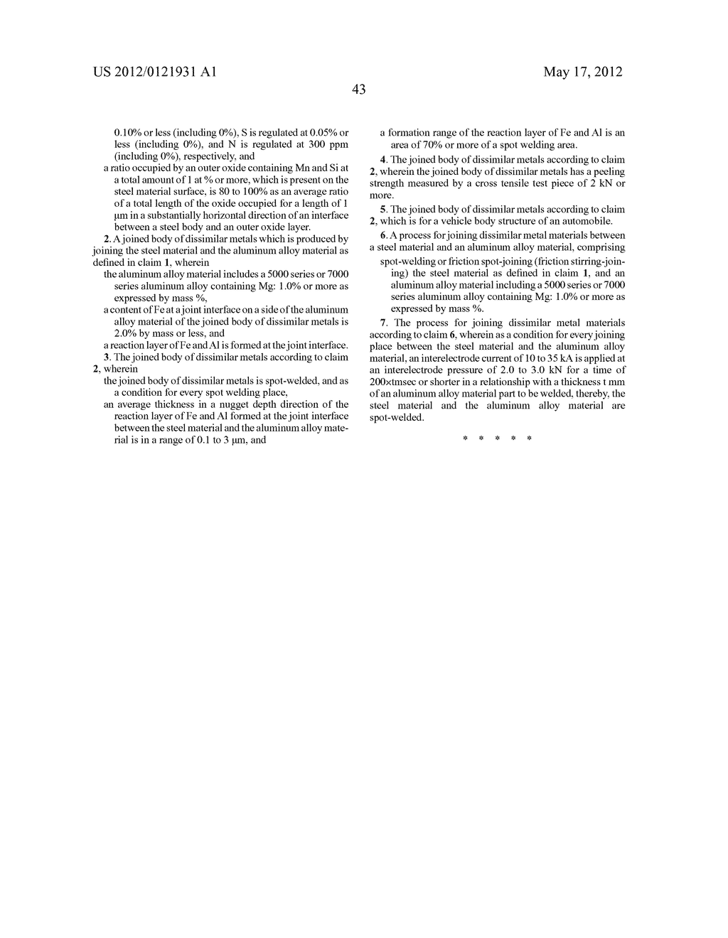 STEEL MATERIAL FOR DISSIMILAR METAL JOINING, JOINED BODY OF DISSIMILAR     METALS AND PROCESS FOR JOINING DISSIMILAR METAL MATERIALS - diagram, schematic, and image 45