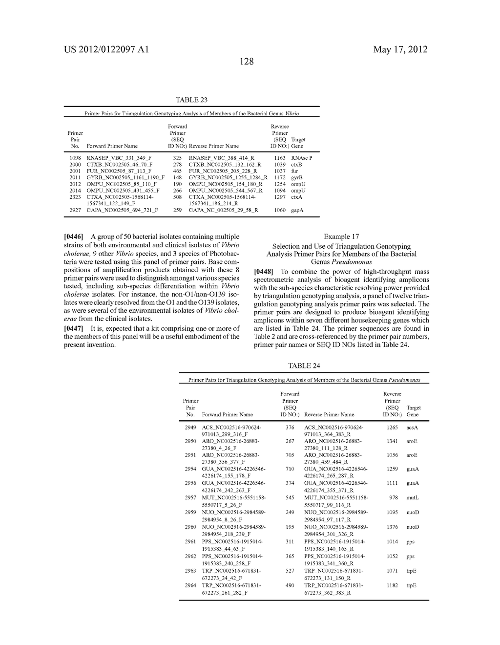 COMPOSITIONS FOR USE IN IDENTIFICATION OF BACTERIA - diagram, schematic, and image 136