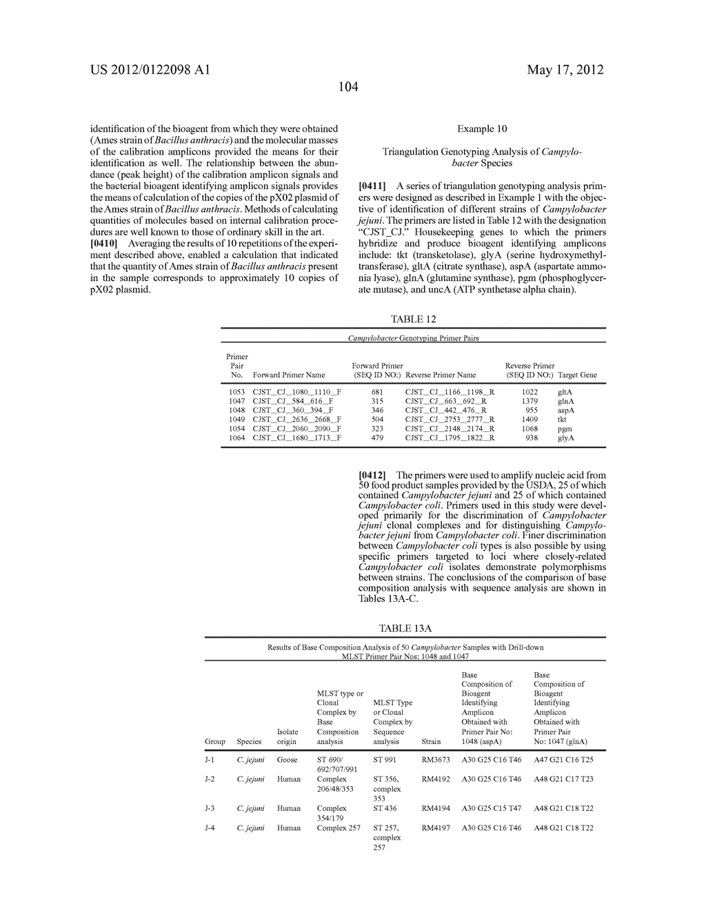 COMPOSITIONS FOR USE IN IDENTIFICATION OF BACTERIA - diagram, schematic, and image 112