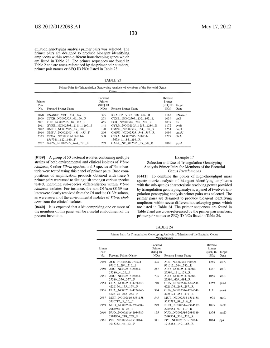 COMPOSITIONS FOR USE IN IDENTIFICATION OF BACTERIA - diagram, schematic, and image 138