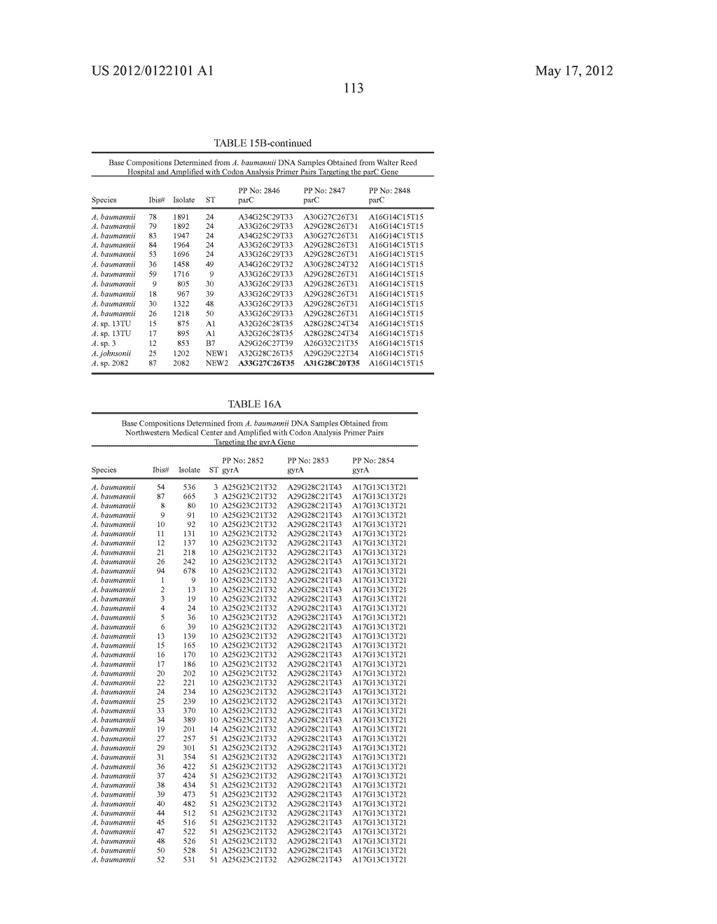 COMPOSITIONS FOR USE IN IDENTIFICATION OF BACTERIA - diagram, schematic, and image 121