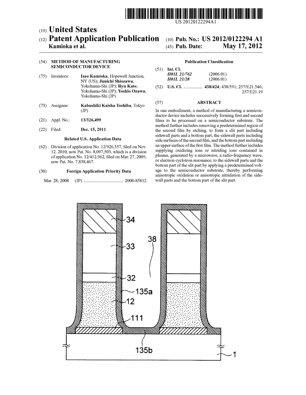 METHOD OF MANUFACTURING SEMICONDUCTOR DEVICE - diagram, schematic, and image 01