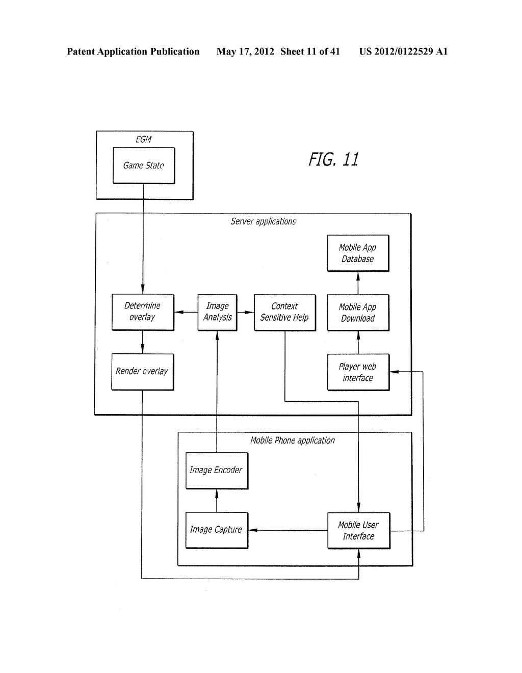 SYSTEM AND METHOD FOR AUGMENTED GAMING VENUE USING A MOBILE DEVICE - diagram, schematic, and image 12