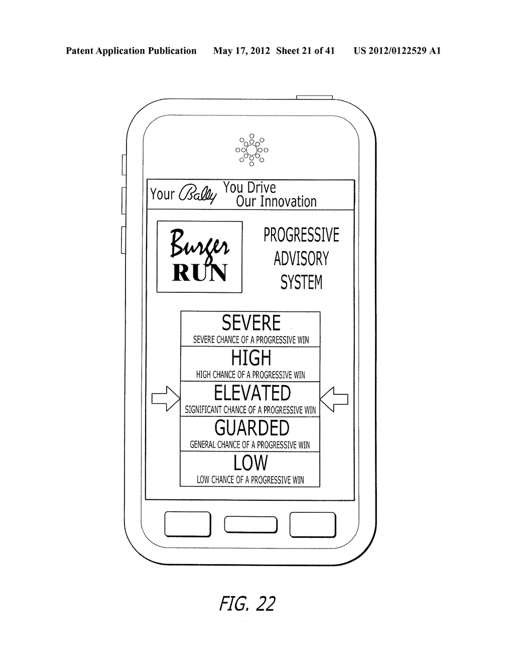 SYSTEM AND METHOD FOR AUGMENTED GAMING VENUE USING A MOBILE DEVICE - diagram, schematic, and image 22