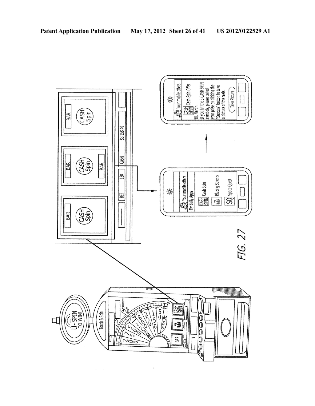 SYSTEM AND METHOD FOR AUGMENTED GAMING VENUE USING A MOBILE DEVICE - diagram, schematic, and image 27
