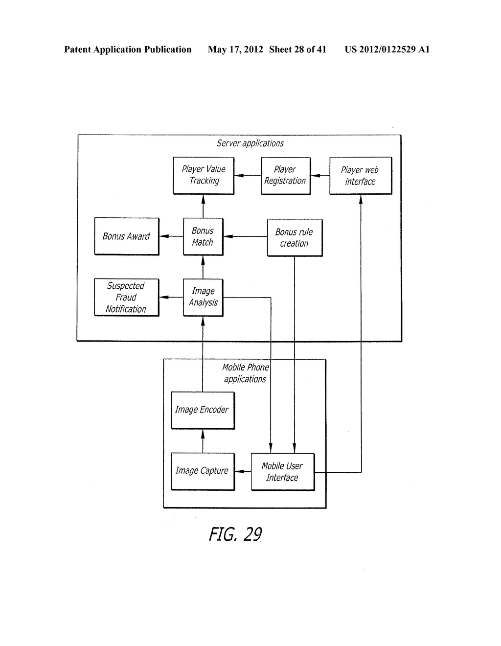 SYSTEM AND METHOD FOR AUGMENTED GAMING VENUE USING A MOBILE DEVICE - diagram, schematic, and image 29