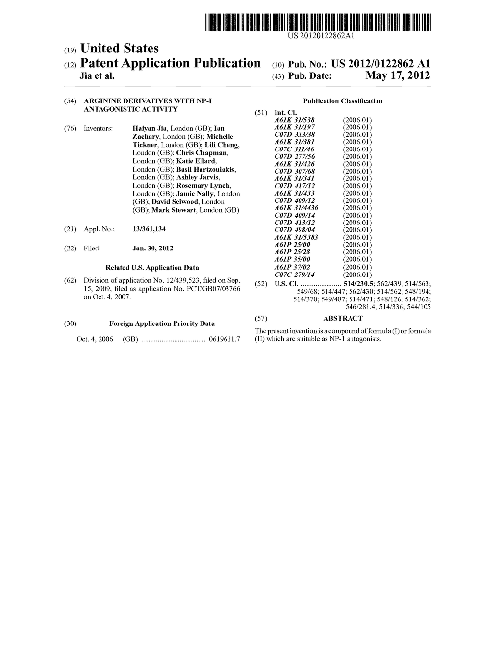 ARGININE DERIVATIVES WITH NP-I ANTAGONISTIC ACTIVITY - diagram, schematic, and image 01