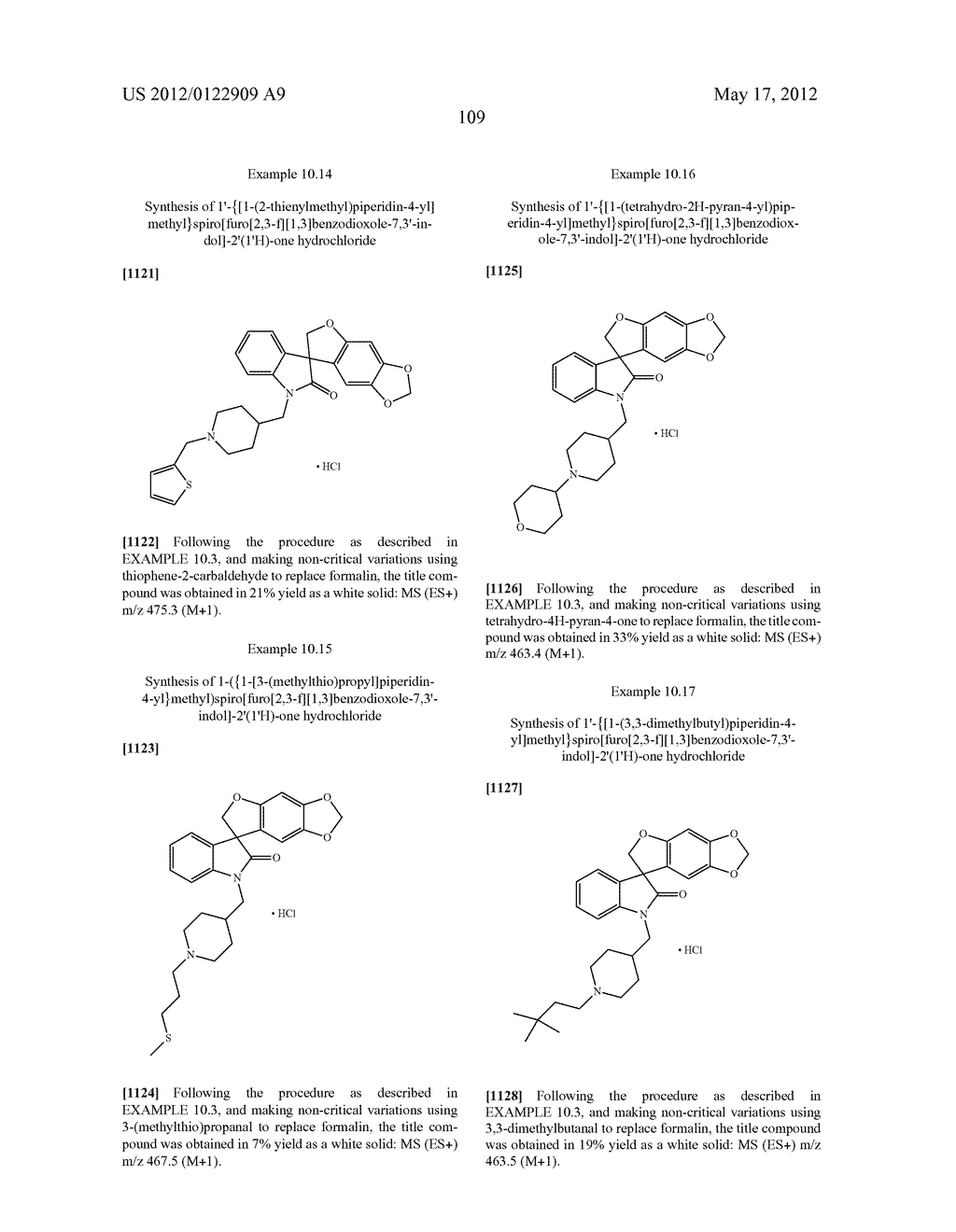 SPIRO-OXINDOLE COMPOUNDS AND THEIR USES AS THERAPEUTIC AGENTS - diagram, schematic, and image 110