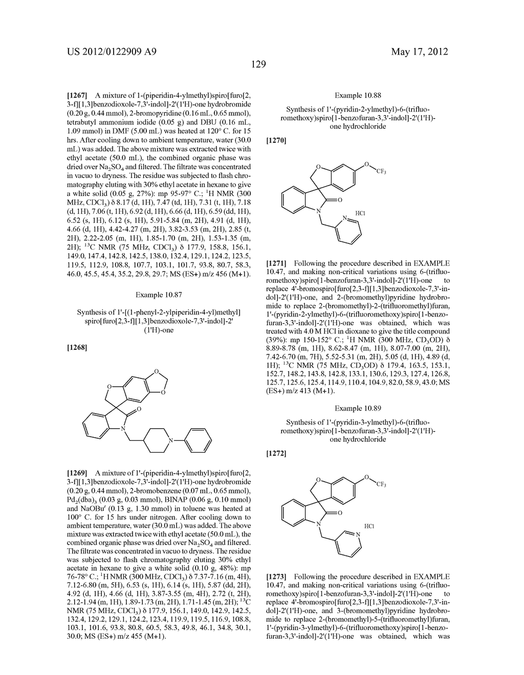 SPIRO-OXINDOLE COMPOUNDS AND THEIR USES AS THERAPEUTIC AGENTS - diagram, schematic, and image 130