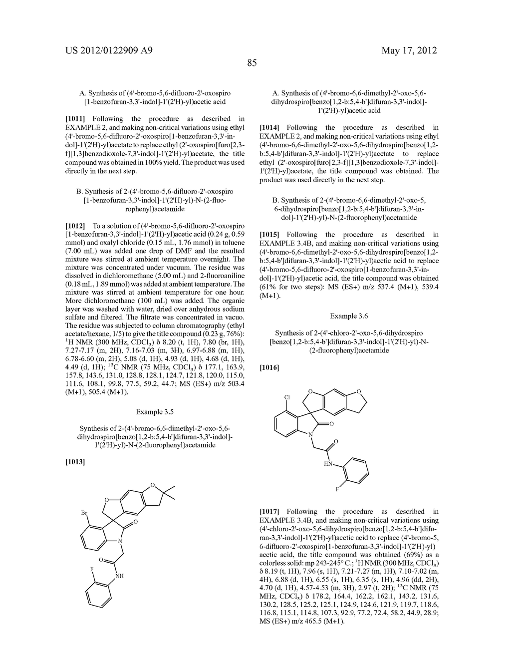 SPIRO-OXINDOLE COMPOUNDS AND THEIR USES AS THERAPEUTIC AGENTS - diagram, schematic, and image 86