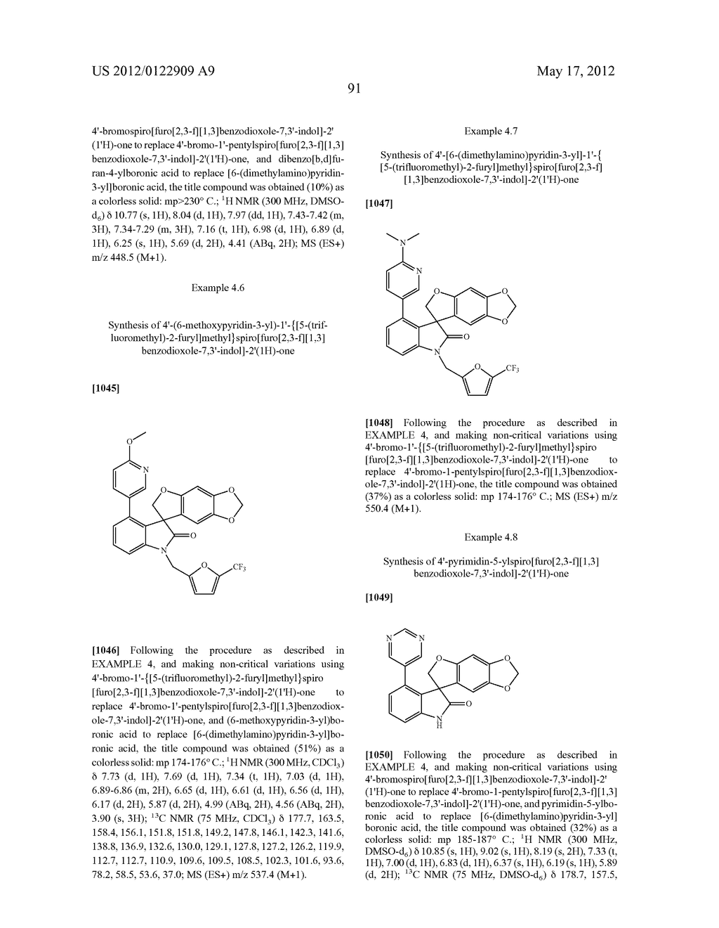 SPIRO-OXINDOLE COMPOUNDS AND THEIR USES AS THERAPEUTIC AGENTS - diagram, schematic, and image 92