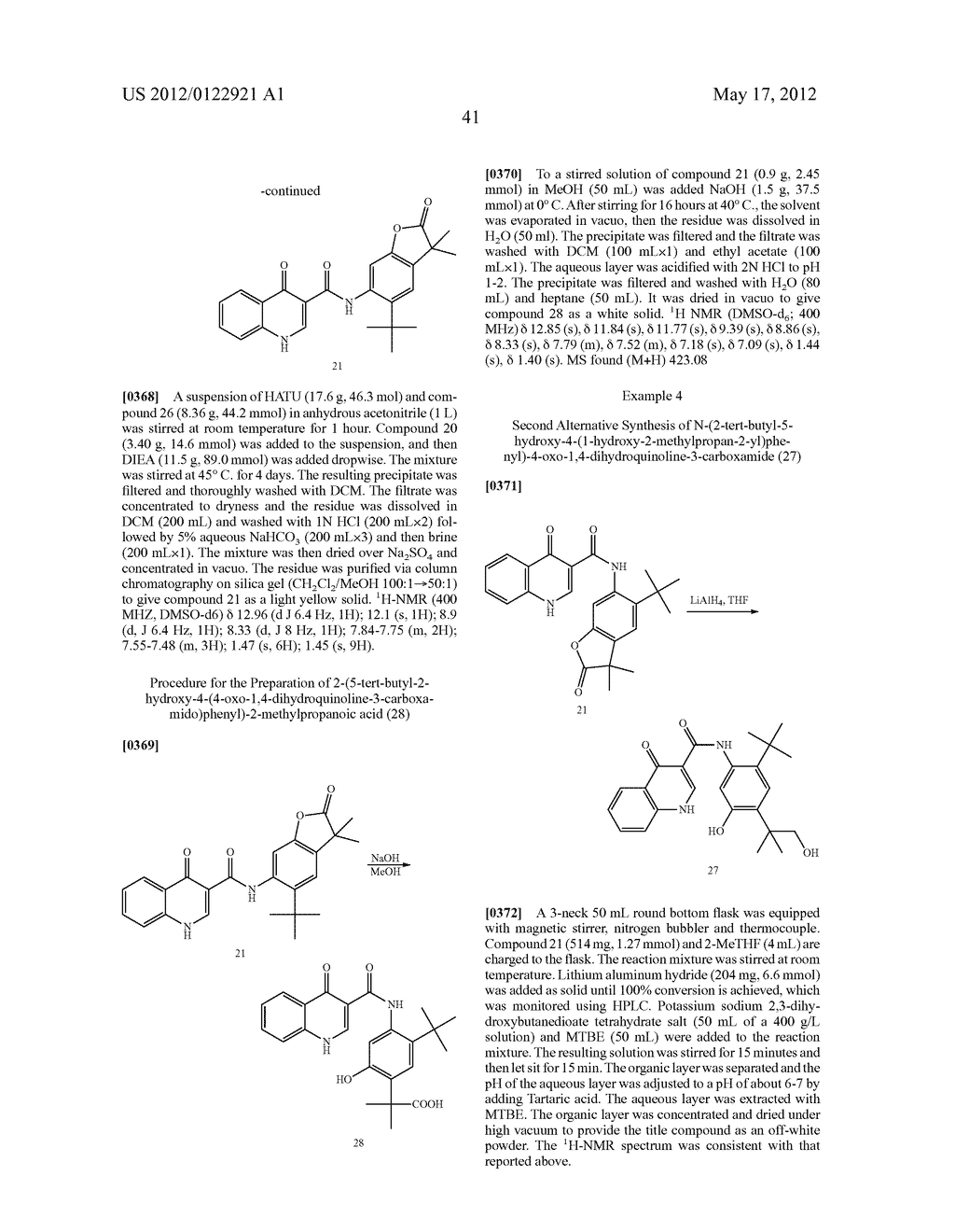 PROCESS FOR MAKING MODULATORS OF CYSTIC FIBROSIS TRANSMEMBRANE CONDUCTANCE     REGULATOR - diagram, schematic, and image 42