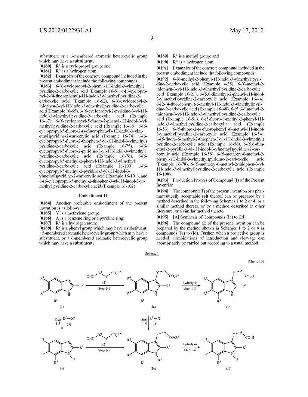 INDOLE DERIVATIVE OR PHARMACEUTICALLY ACCEPTABLE SALT THEREOF - diagram, schematic, and image 10