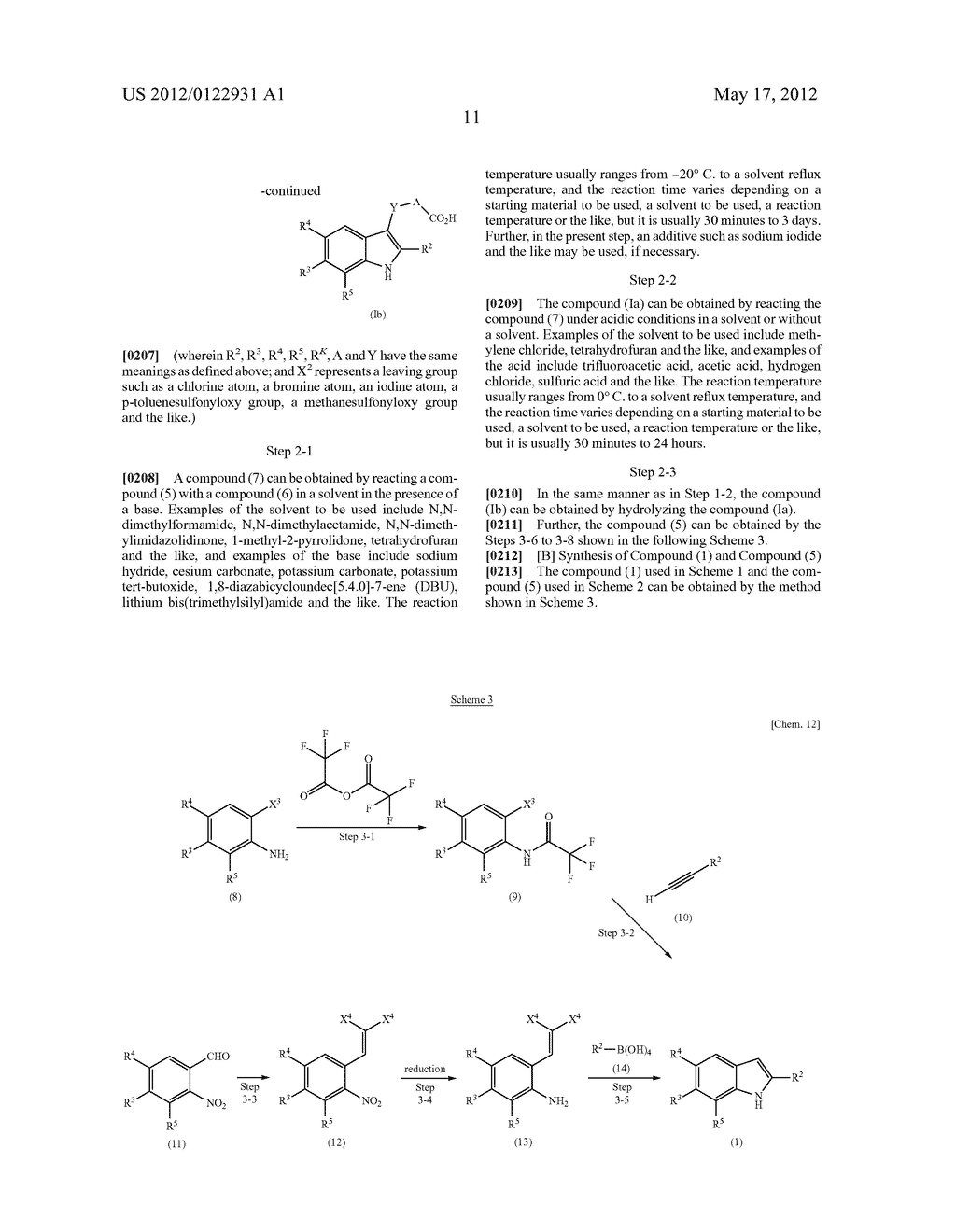 INDOLE DERIVATIVE OR PHARMACEUTICALLY ACCEPTABLE SALT THEREOF - diagram, schematic, and image 12