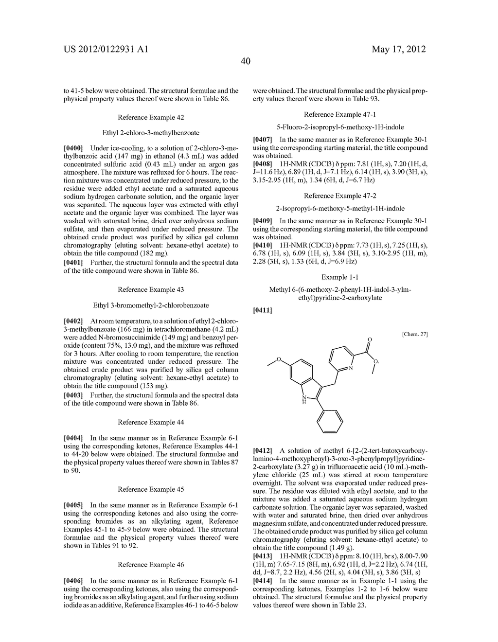 INDOLE DERIVATIVE OR PHARMACEUTICALLY ACCEPTABLE SALT THEREOF - diagram, schematic, and image 41
