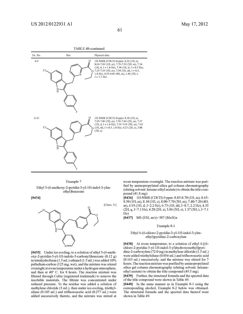 INDOLE DERIVATIVE OR PHARMACEUTICALLY ACCEPTABLE SALT THEREOF - diagram, schematic, and image 62