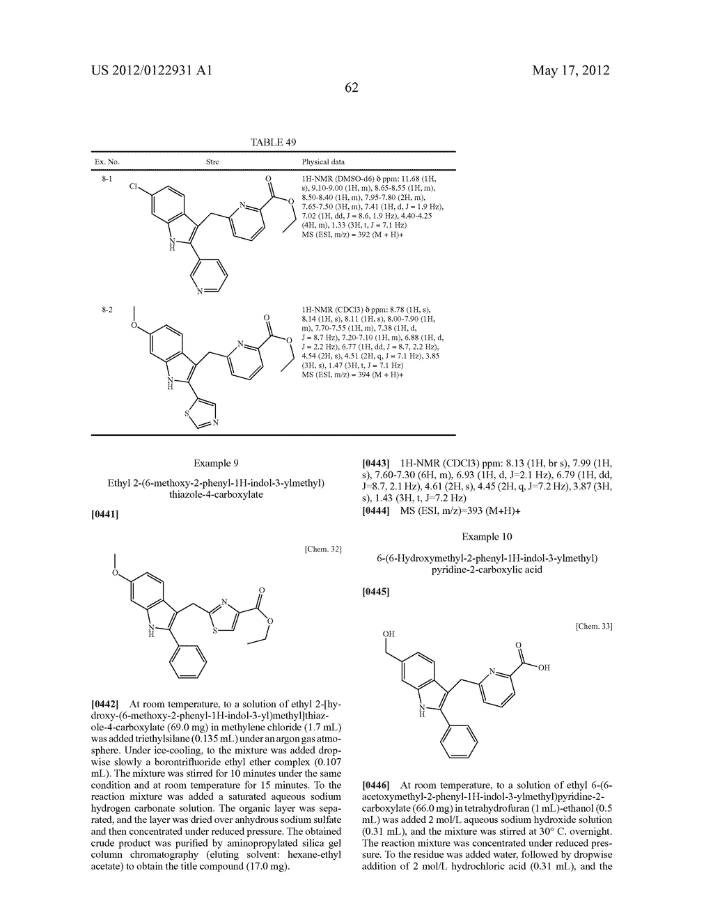 INDOLE DERIVATIVE OR PHARMACEUTICALLY ACCEPTABLE SALT THEREOF - diagram, schematic, and image 63