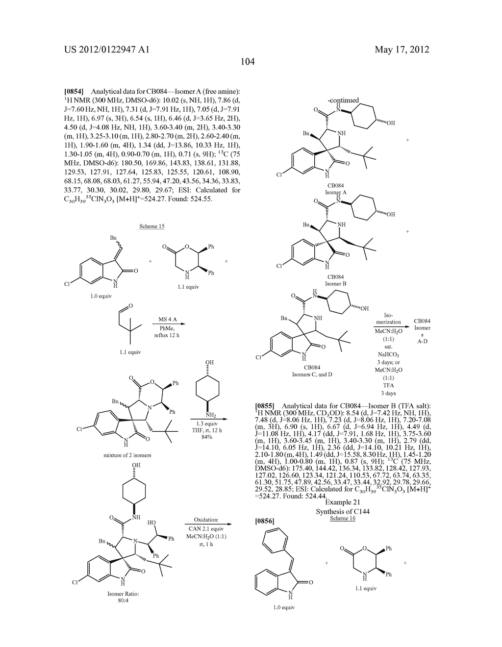 SPIRO-OXINDOLE MDM2 ANTAGONISTS - diagram, schematic, and image 147