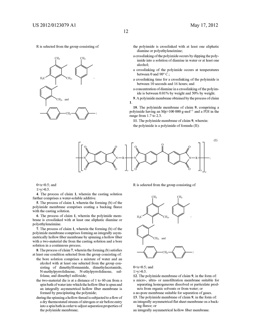 POLYIMIDE MEMBRANES MADE OF POLYMERIZATION SOLUTIONS - diagram, schematic, and image 16