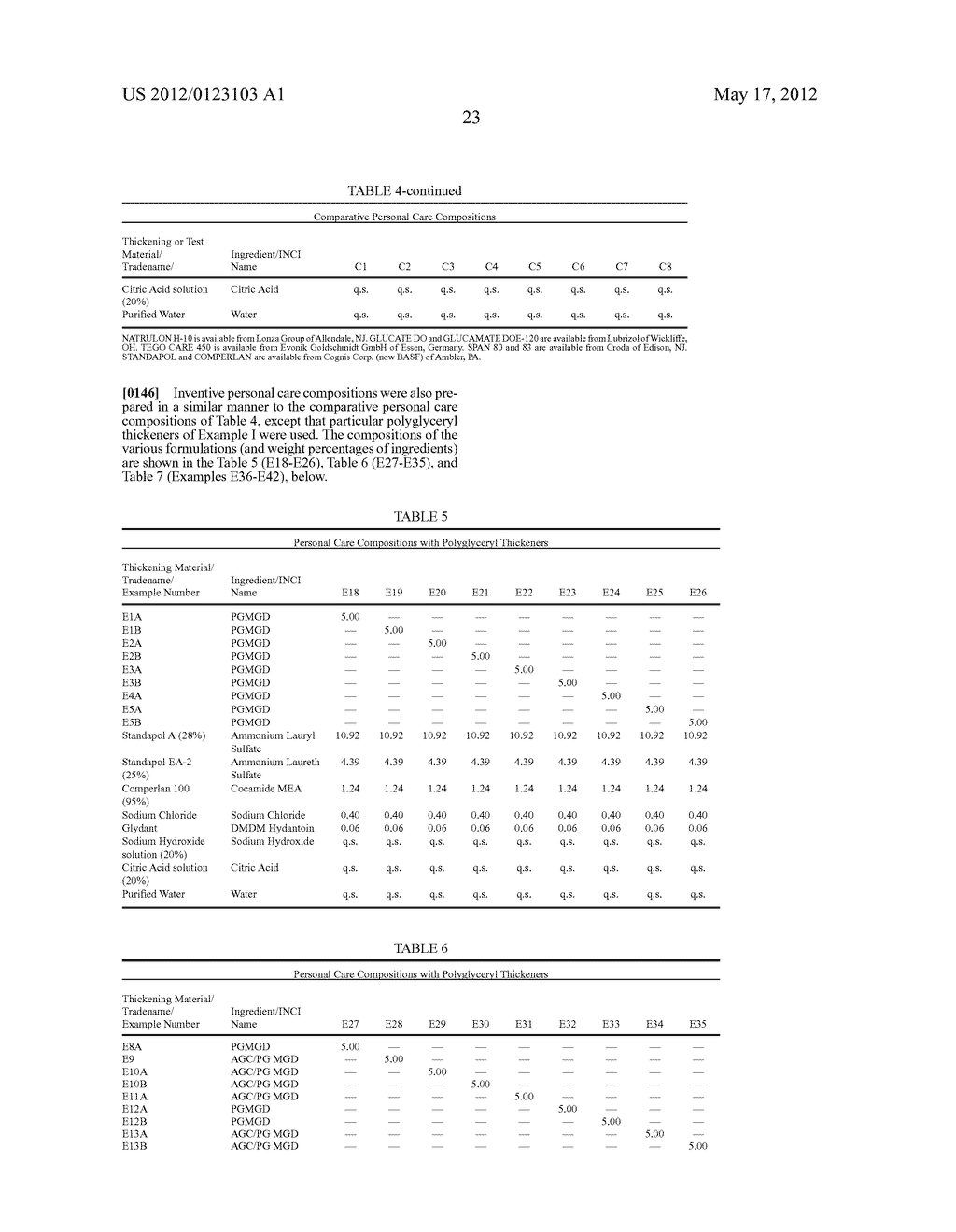 POLYGLYCERYL COMPOUNDS AND COMPOSITIONS - diagram, schematic, and image 28