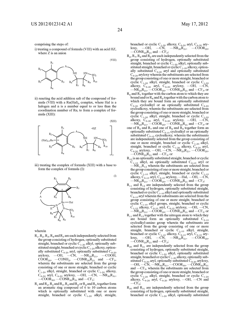 PROCESS FOR HYDROGENATING KETONES IN THE PRESENCE OF RU(II) CATALYSTS - diagram, schematic, and image 25