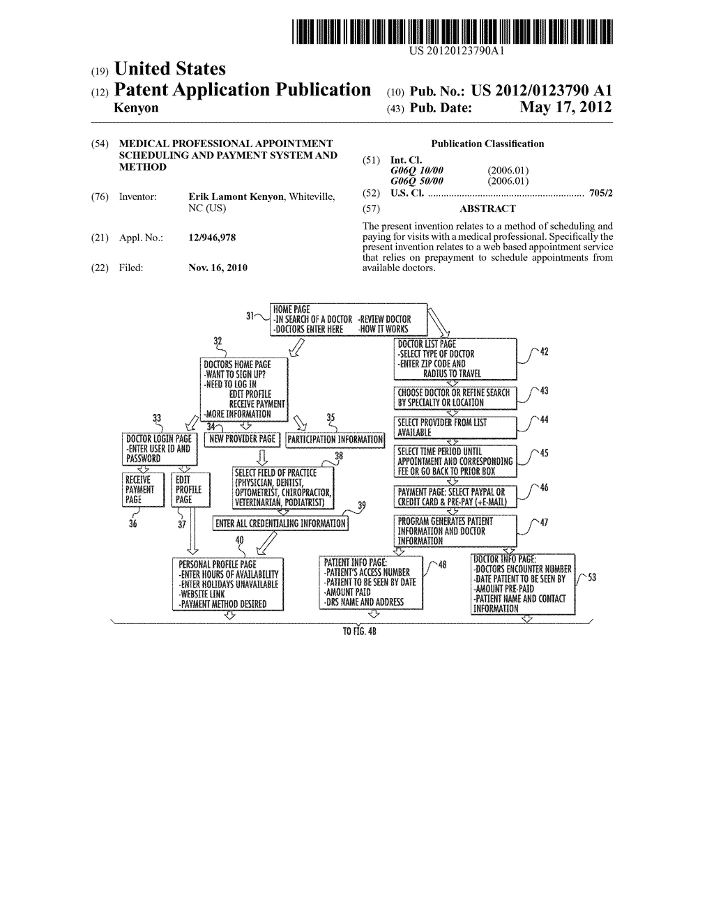 MEDICAL PROFESSIONAL APPOINTMENT SCHEDULING AND PAYMENT SYSTEM AND METHOD - diagram, schematic, and image 01