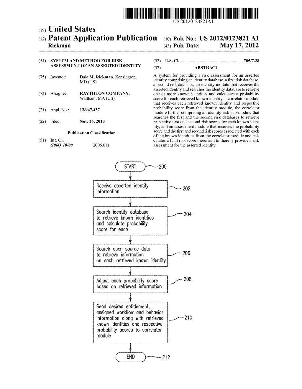 System and Method for Risk Assessment of an Asserted Identity - diagram, schematic, and image 01