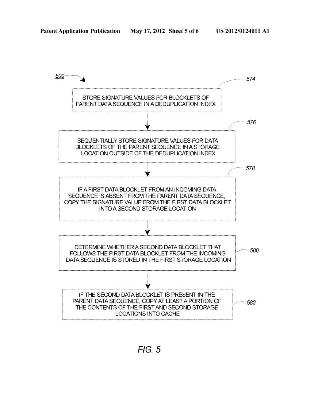 METHOD FOR INCREASING DEDUPLICATION SPEED ON DATA STREAMS FRAGMENTED BY     SHUFFLING - diagram, schematic, and image 06