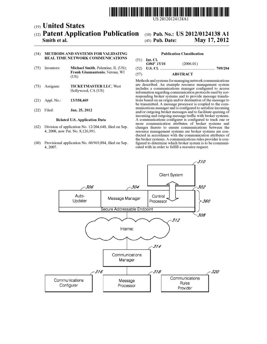 METHODS AND SYSTEMS FOR VALIDATING REAL TIME NETWORK COMMUNICATIONS - diagram, schematic, and image 01