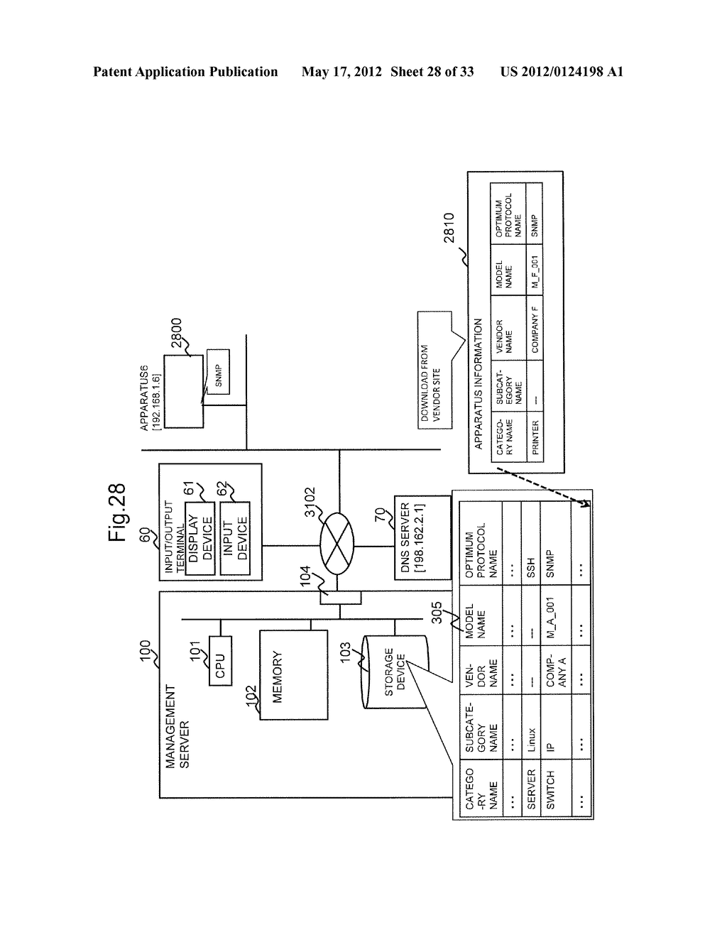 METHOD AND MANAGEMENT APPARATUS FOR DETECTING COMMUNICATION APPARATUS     COUPLED TO COMMUNICATION NETWORK - diagram, schematic, and image 29