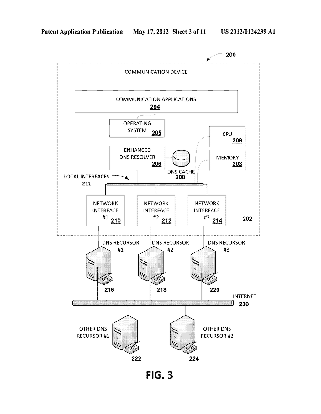 METHOD AND SYSTEM FOR INCREASING SPEED OF DOMAIN NAME SYSTEM RESOLUTION     WITHIN A COMPUTING DEVICE - diagram, schematic, and image 04