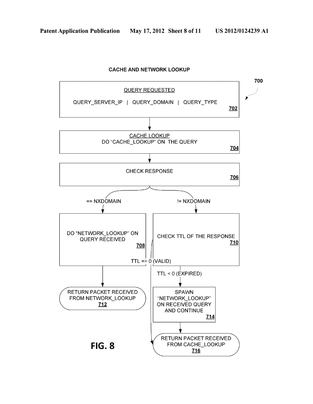 METHOD AND SYSTEM FOR INCREASING SPEED OF DOMAIN NAME SYSTEM RESOLUTION     WITHIN A COMPUTING DEVICE - diagram, schematic, and image 09