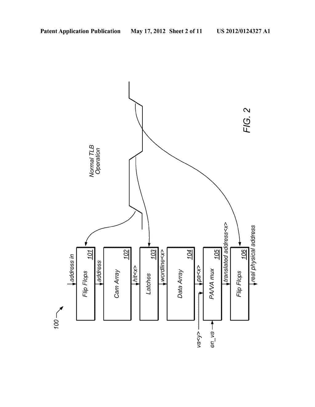 Translation Lookaside Buffer Structure Including a Data Array Storing an     Address Selection Signal - diagram, schematic, and image 03