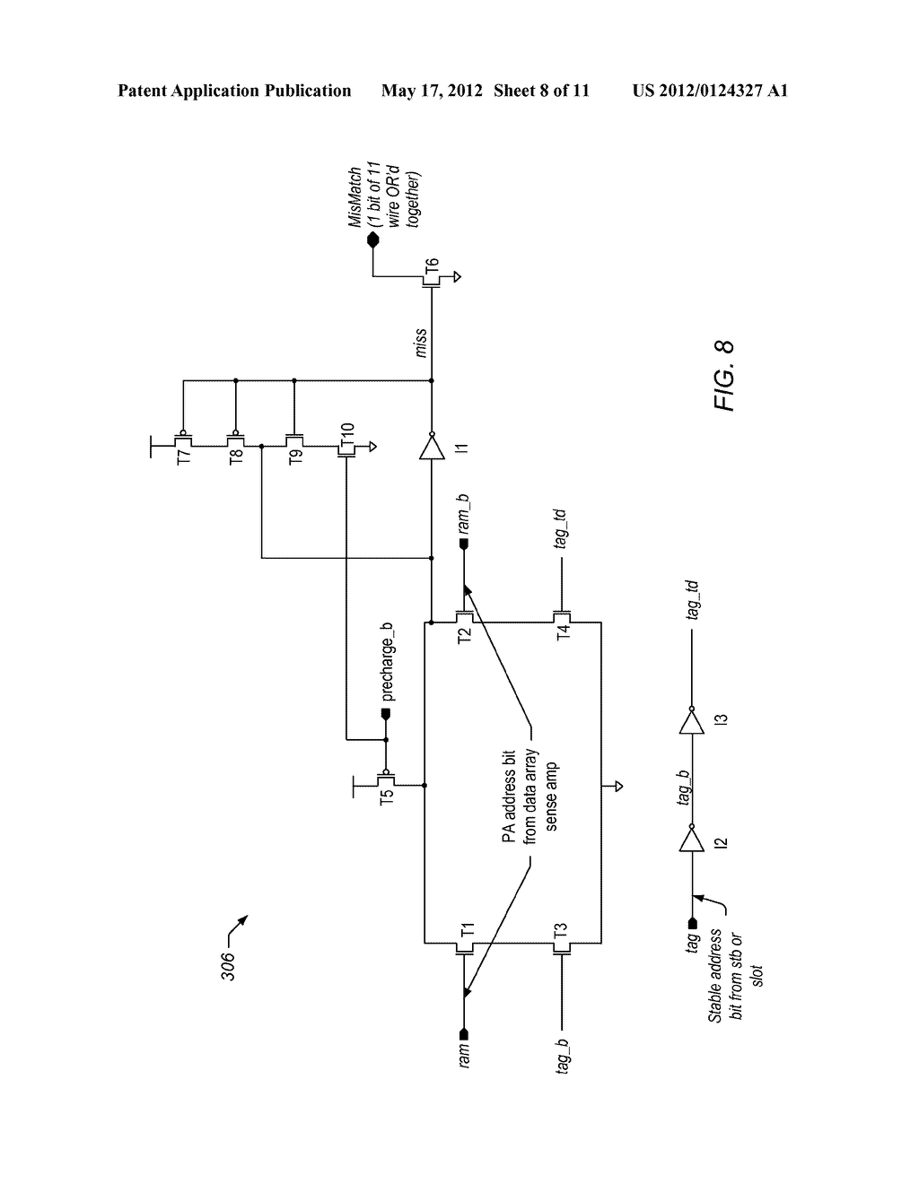 Translation Lookaside Buffer Structure Including a Data Array Storing an     Address Selection Signal - diagram, schematic, and image 09