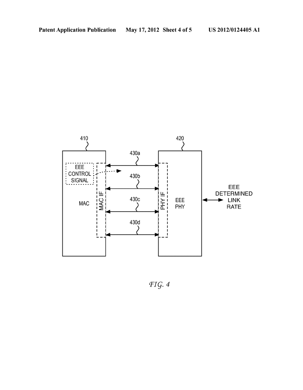 System and Method for Energy Savings on a PHY/MAC Interface for Energy     Efficient Ethernet - diagram, schematic, and image 05