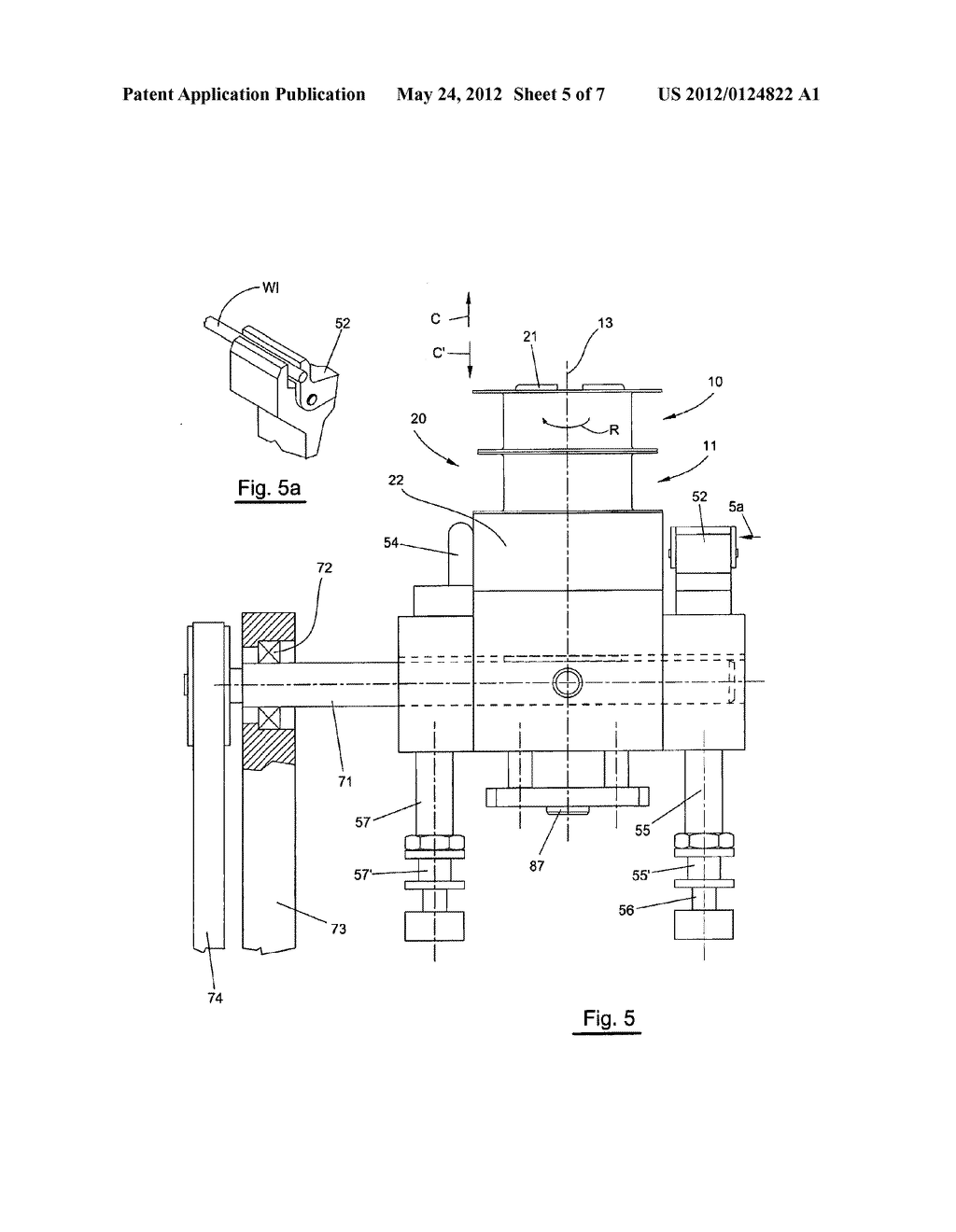 APPARATUS AND METHOD FOR WINDING SUPPORTS FOR COILS AND SINGLE POLES OF     CORES FOR DYNAMOELECTRIC MACHINES - diagram, schematic, and image 06