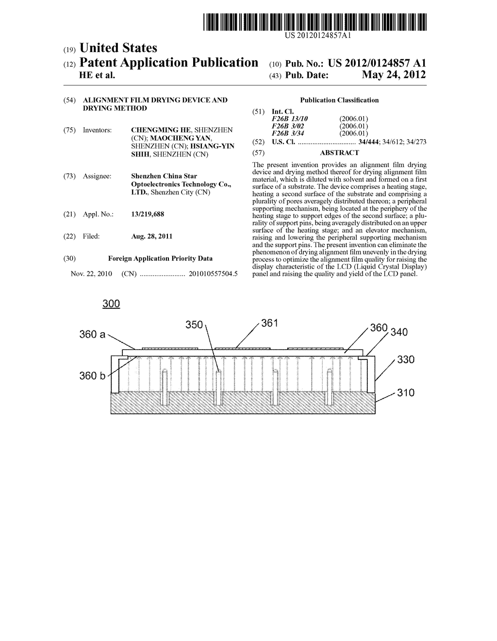 ALIGNMENT FILM DRYING DEVICE AND DRYING METHOD - diagram, schematic, and image 01