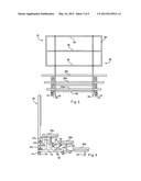 Mobile folding choral riser with high-speed cylinder lift-assist mechanism     and partially independent back railing linkage diagram and image