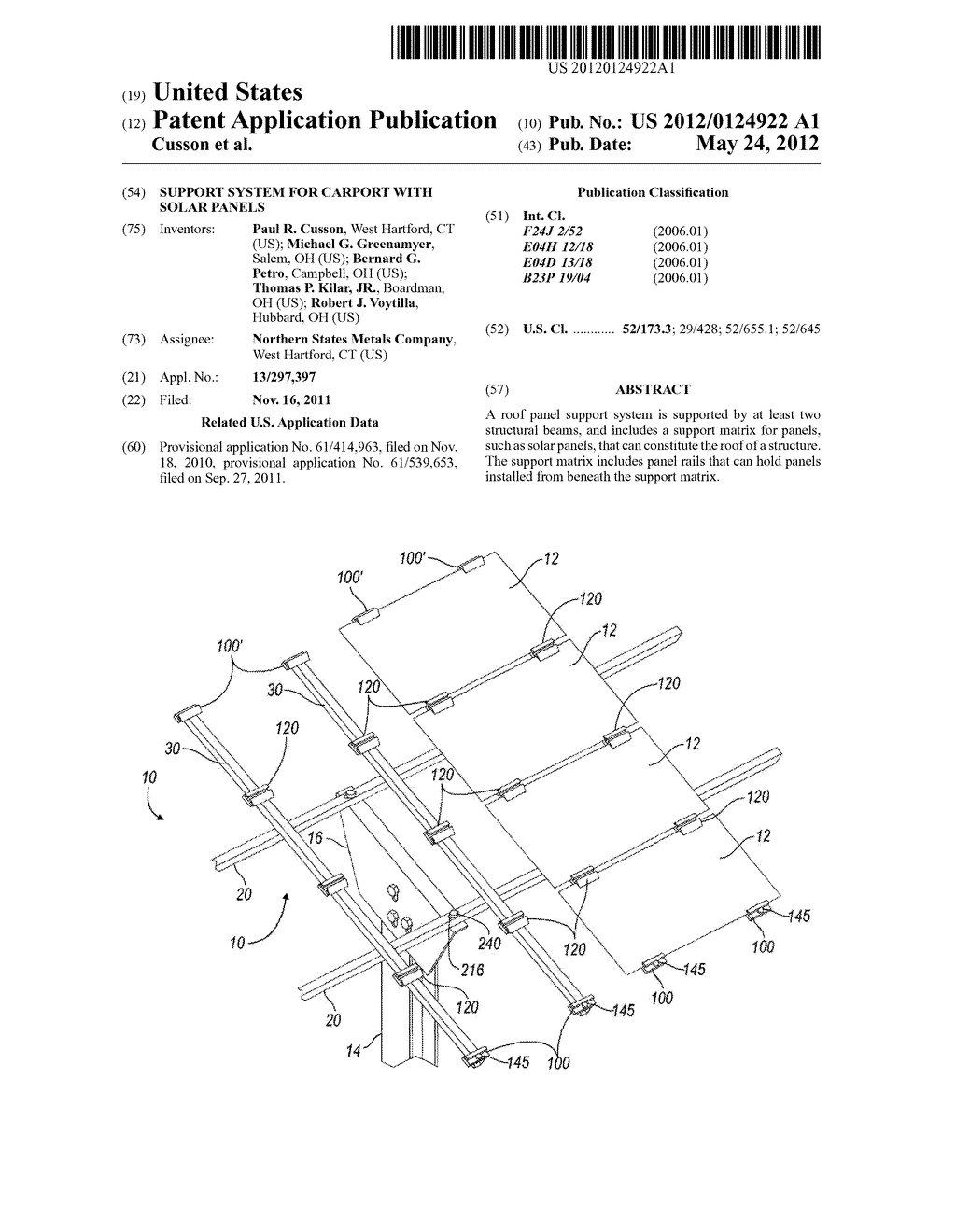 SUPPORT SYSTEM FOR CARPORT WITH SOLAR PANELS - diagram, schematic, and image 01