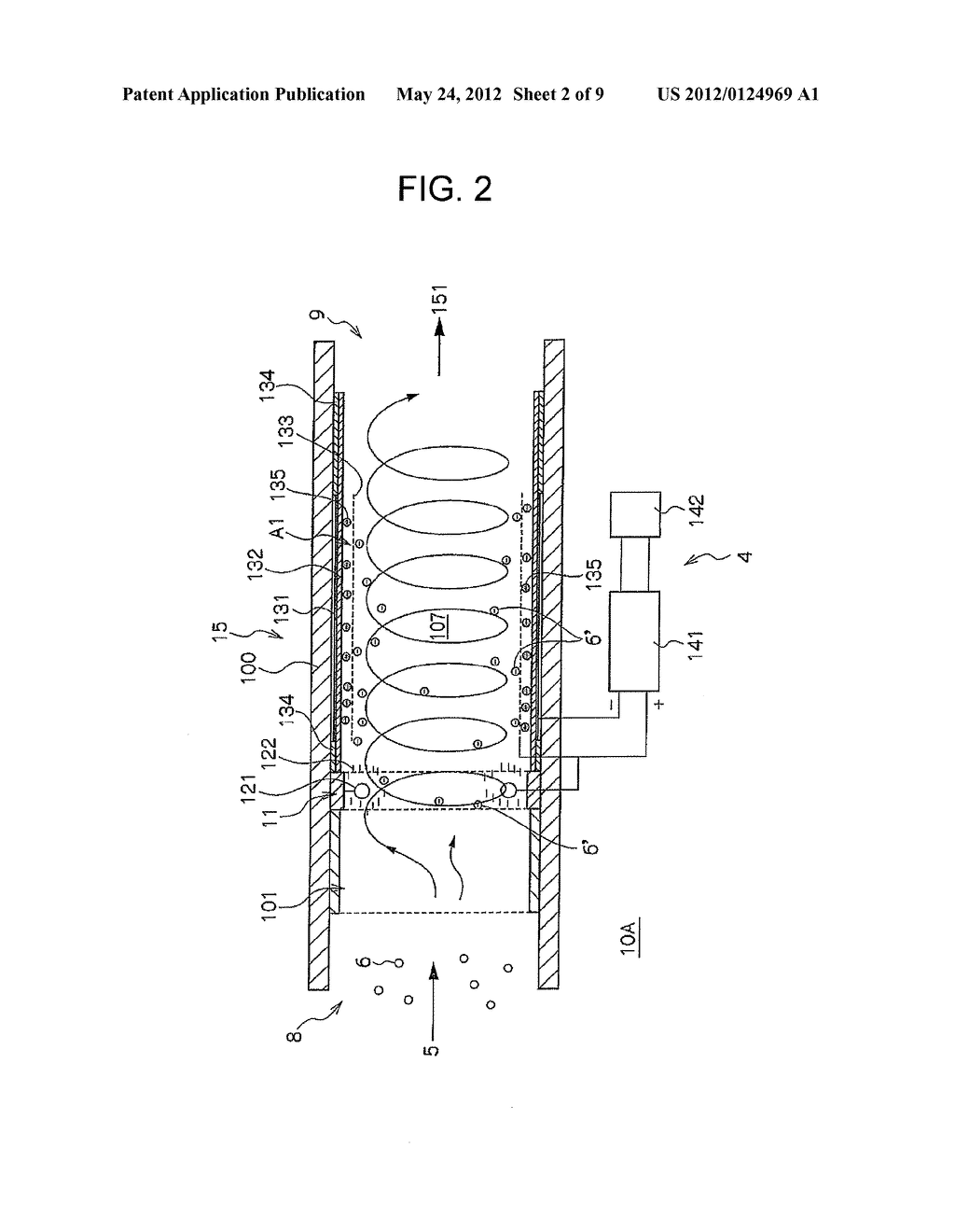 DEVICE AND METHOD FOR COMBUSTING PARTICULATE SUBSTANCES - diagram, schematic, and image 03