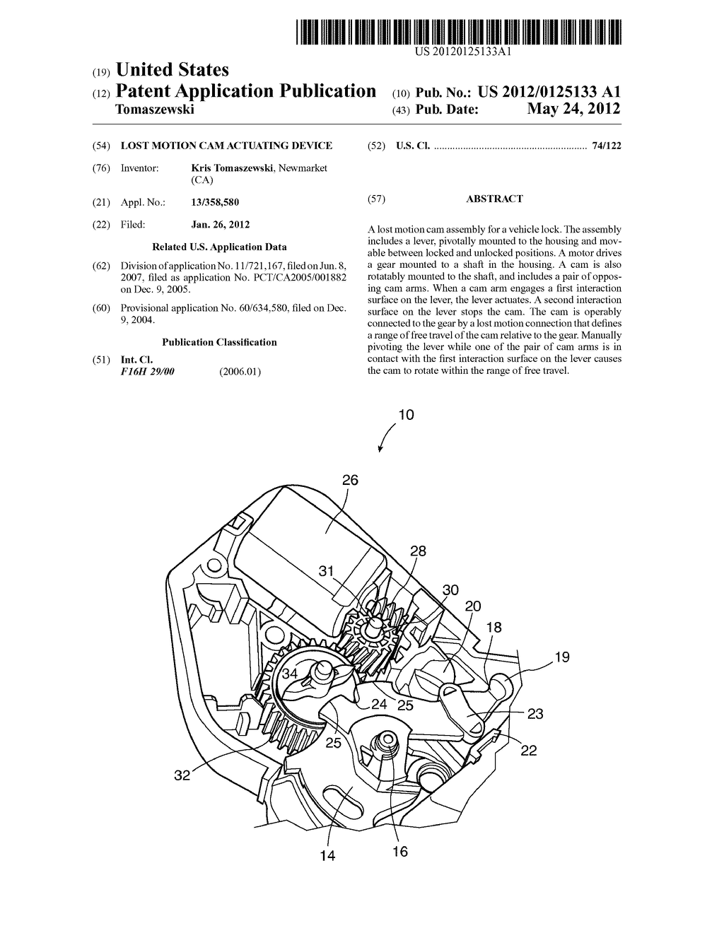 LOST MOTION CAM ACTUATING DEVICE - diagram, schematic, and image 01