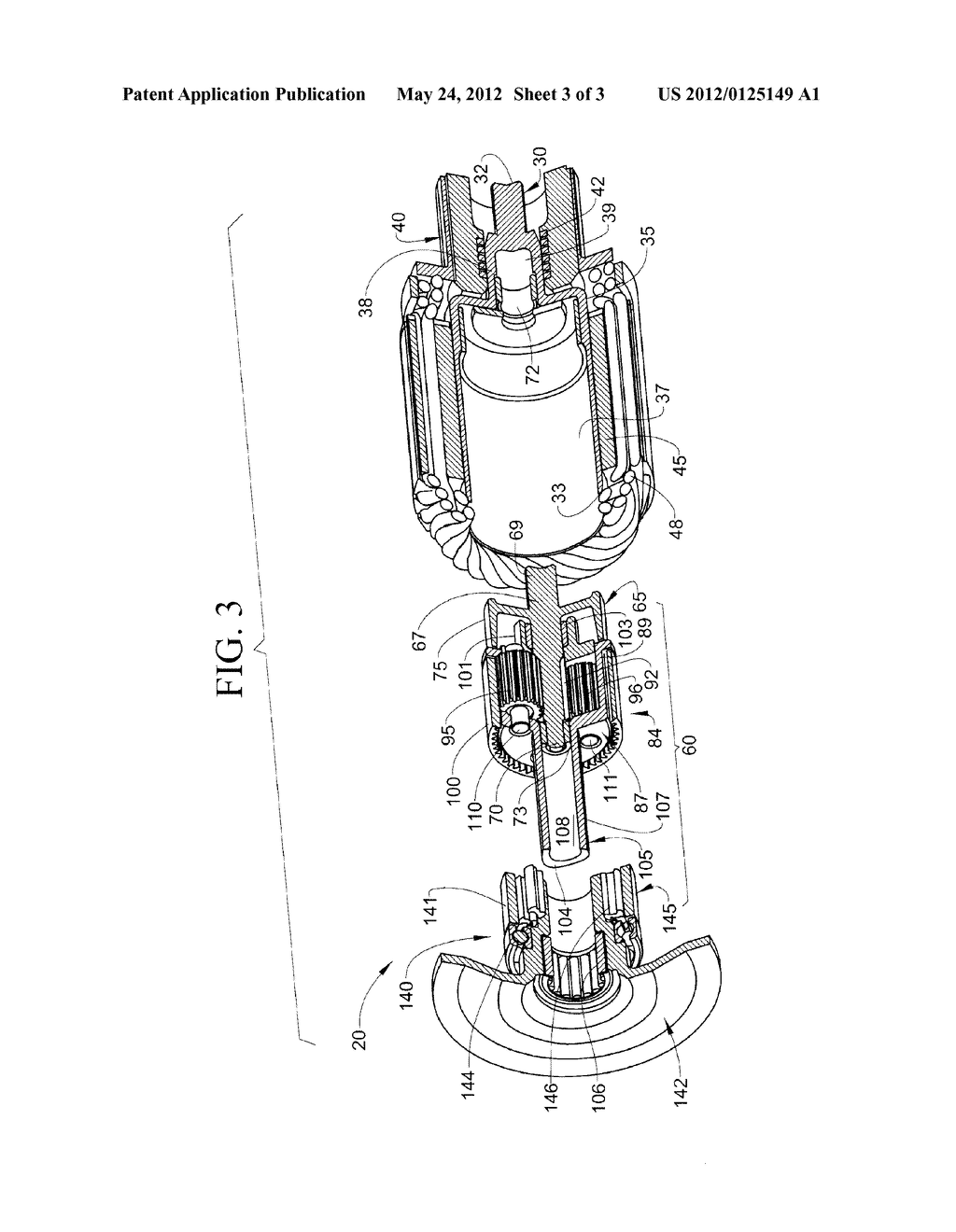 MOTOR STARTER INCLUDING AN ARMATURE HAVING AN INTEGRAL DRIVE SYSTEM - diagram, schematic, and image 04