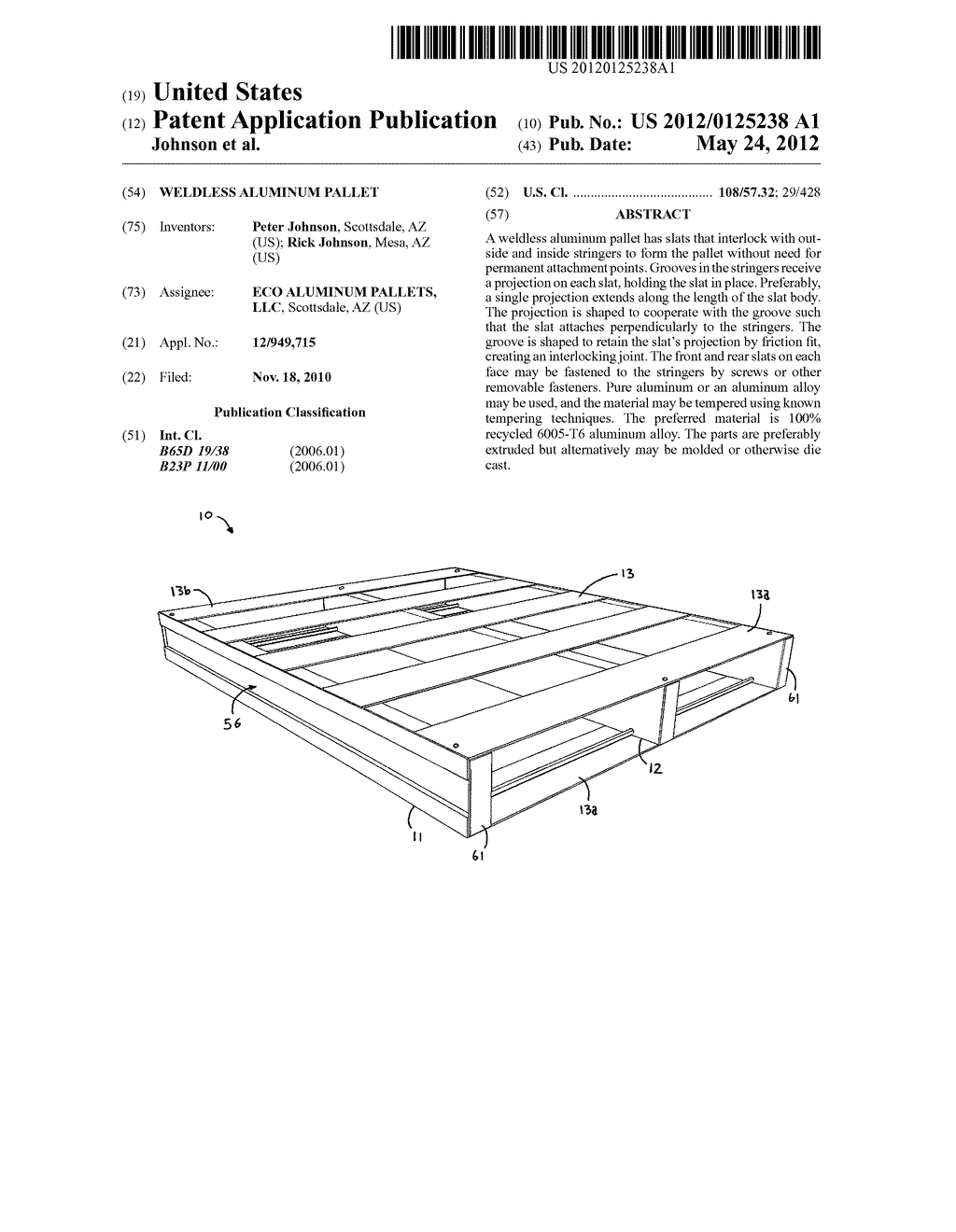 Weldless Aluminum Pallet - diagram, schematic, and image 01