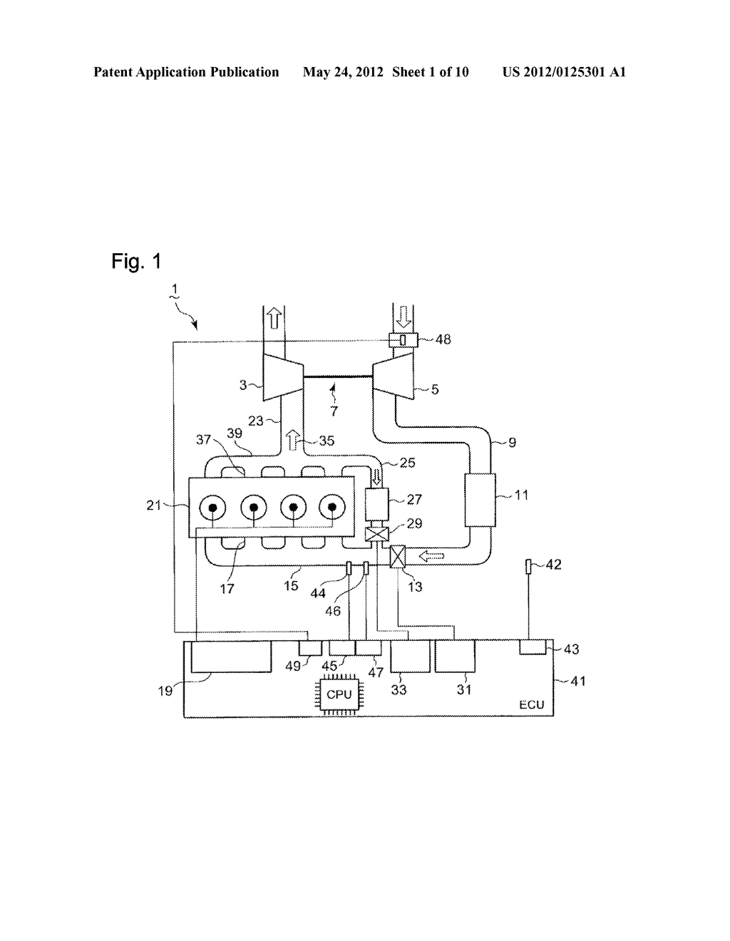 EXHAUST GAS RECIRCULATION CONTROL DEVICE OF INTERNAL COMBUSTION ENGINE - diagram, schematic, and image 02