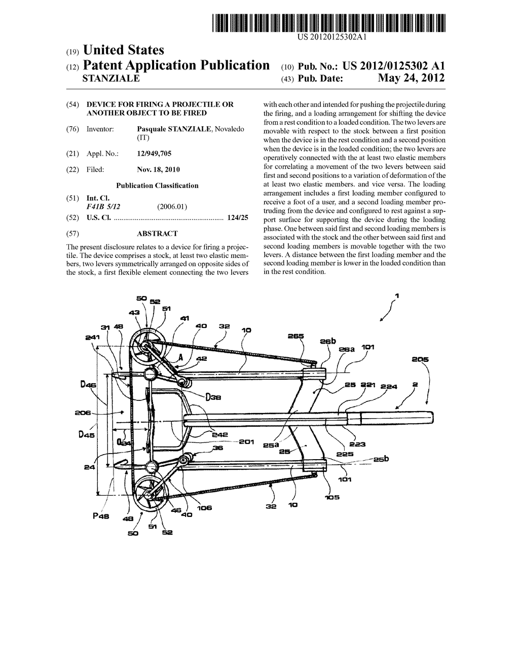 DEVICE FOR FIRING A PROJECTILE OR ANOTHER OBJECT TO BE FIRED - diagram, schematic, and image 01