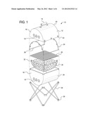 PORTABLE COLLAPSIBLE COOKING GRILL diagram and image